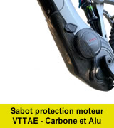 Sabot protection moteur VTTAE fibre de carbon et aluminium